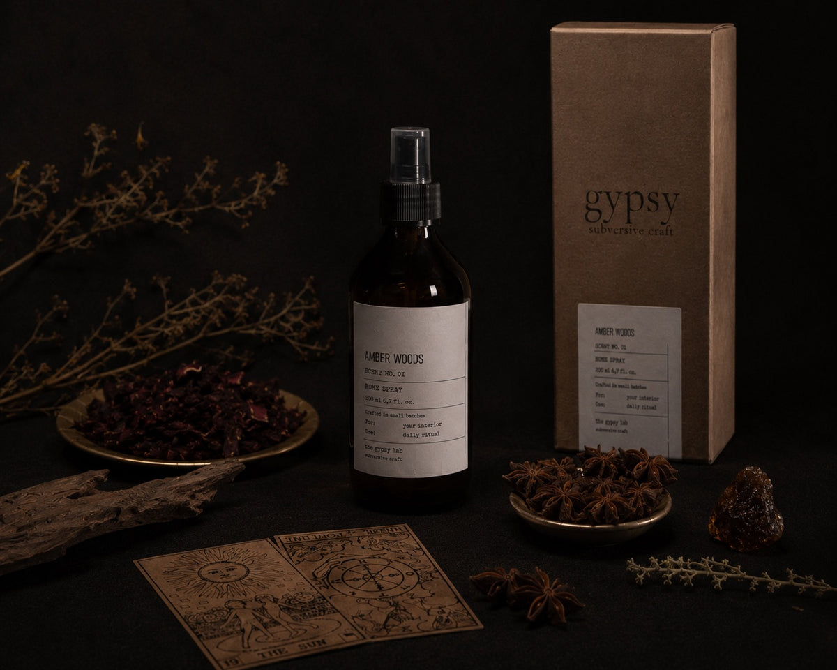Gypsy Scent No.01 Home Spray, botella con packaging