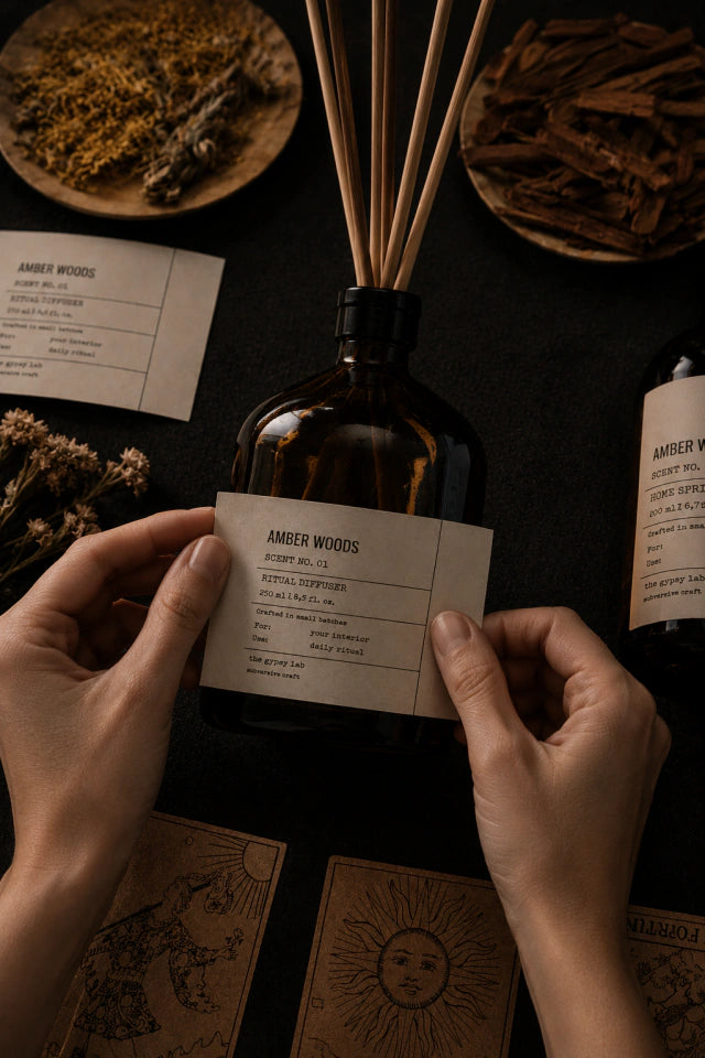 Gypsy Scent No.01 Ritual Diffuser, botella con varillas